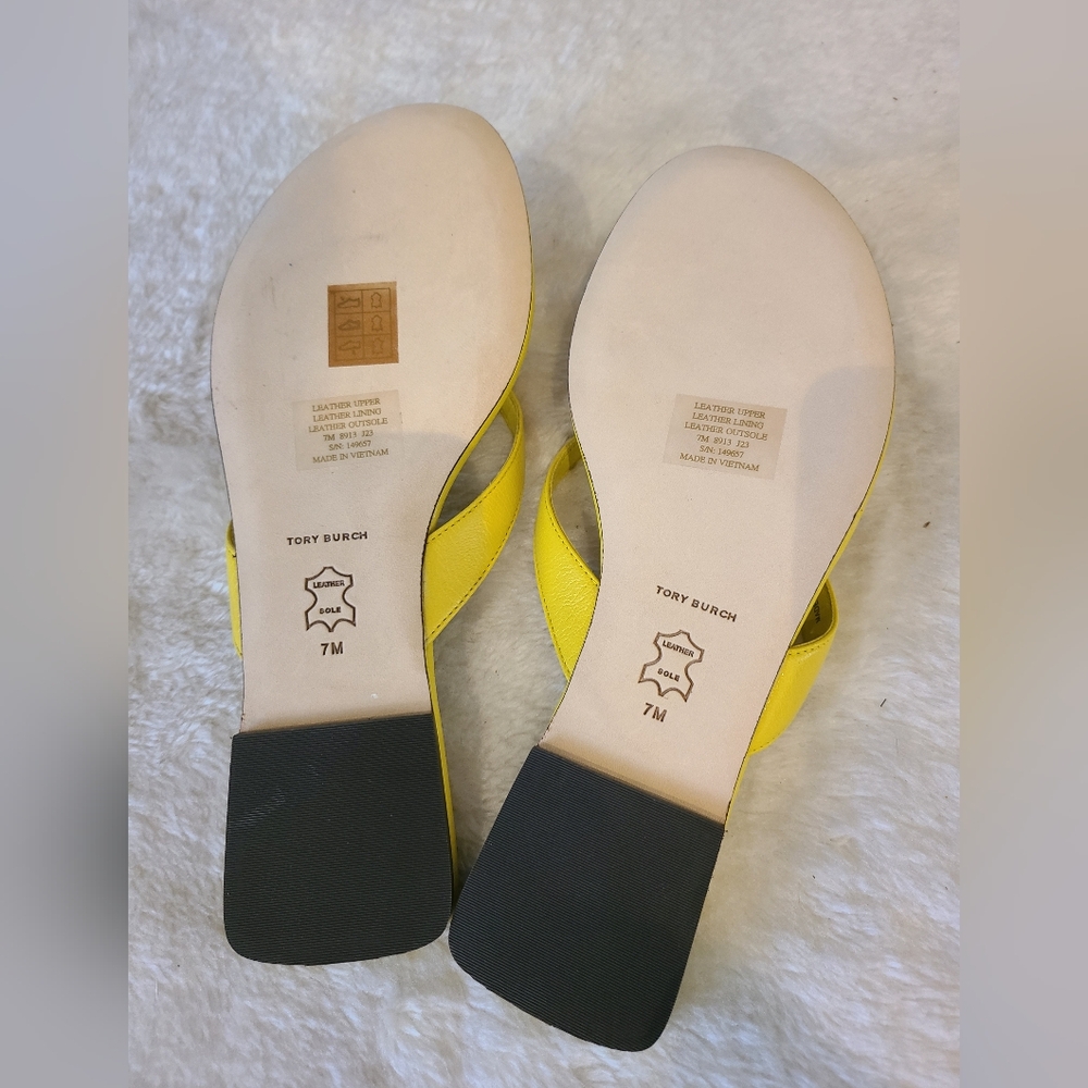 Tory Burch Leather Flip Flops - Picture 5 of 6